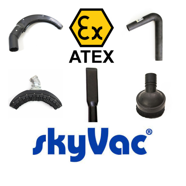 SkyVac Aufsätze, Adapter, Tüllen und Bürsten für die ATEX-Reinigung