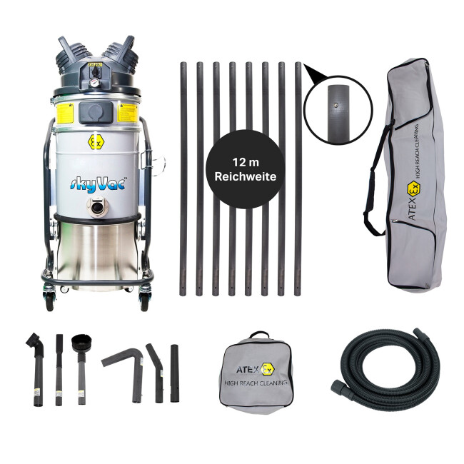 SkyVac Profi Ex-protection & dust class vacuum cleaner set 12 meters