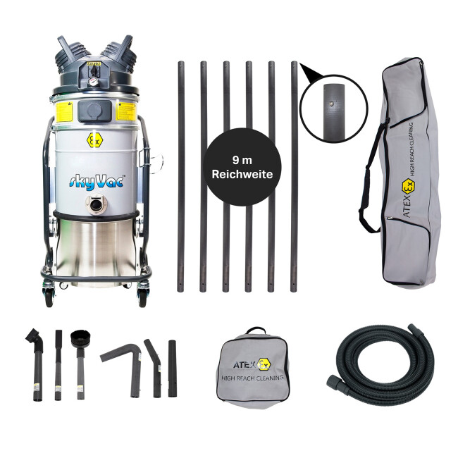 SkyVac Profi Ex-protection & dust class vacuum cleaner set 9 meters