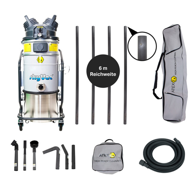 SkyVac Profi Ex-protection & dust class vacuum cleaner set 6 meters