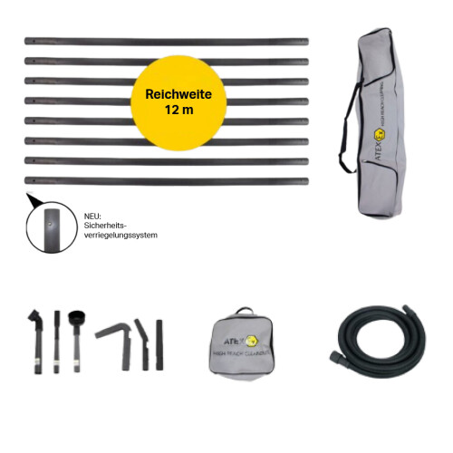 Kit de tiges SkyVac pour le nettoyage ATEX 12 mètres
