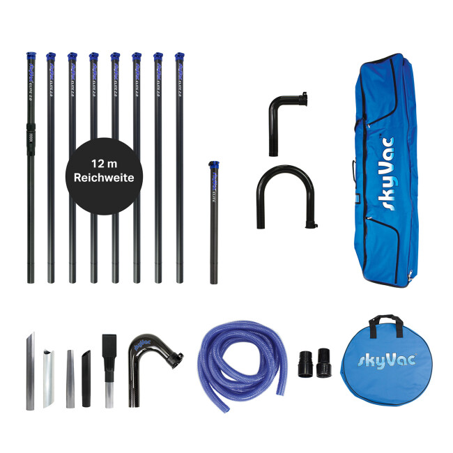 SkyVac Elite Stangen-Set 12 Meter zur Dachrinnenreinigung