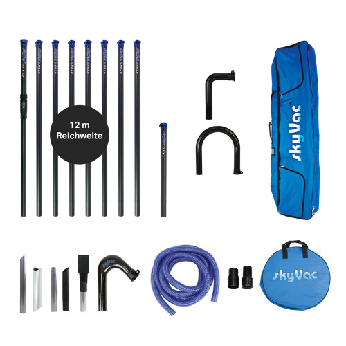 SkyVac Elite Pole set 12 meters for gutter cleaning