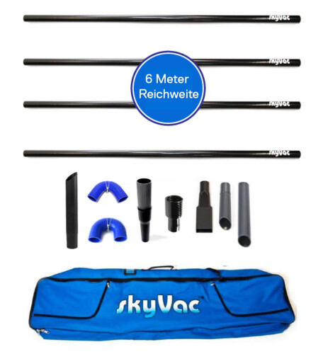 SkyVac Stangen-Set zur Dachrinnenreinigung 6 Meter