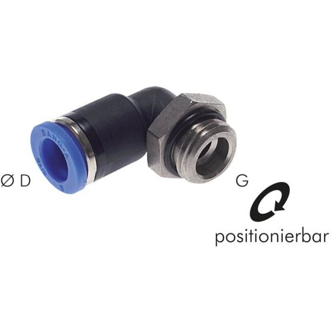 OSMOBIL Raccord enfichable coudé G 1/2" pour tuyau de 10mm