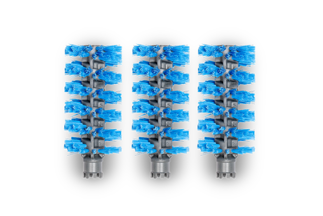 3 Ersatzbürsten für Lamellenreiniger LR-180-GTR 60 mm