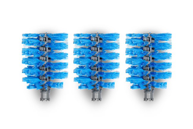 3 Ersatzbürsten für Lamellenreiniger LR-180-GTR 95 mm