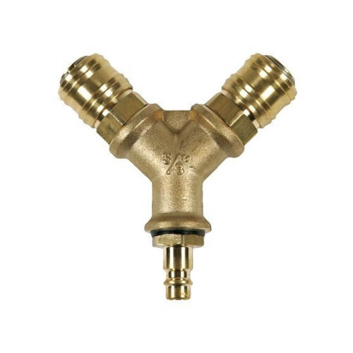 Compressed air distributor 2-fold 2 x claw 1 x NW7 socket