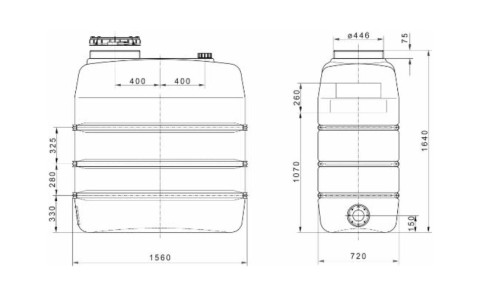 1500 Liter Lagertank für Reinwasser