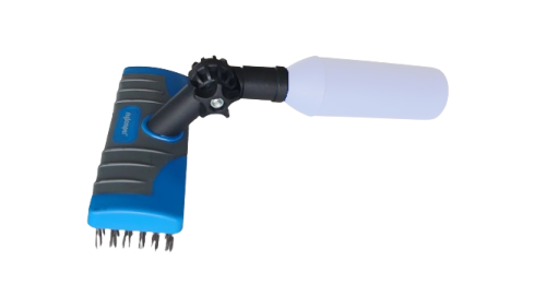 SkyVac SkyScraper brosse métallique pour le nettoyage des tuiles avec adaptateur angulaire fileté EU