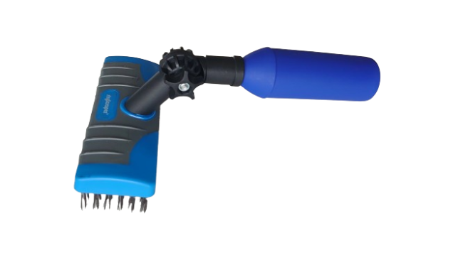 SkyVac SkyScraper brosse métallique pour le nettoyage des tuiles avec adaptateur angulaire EU et connecteur universel