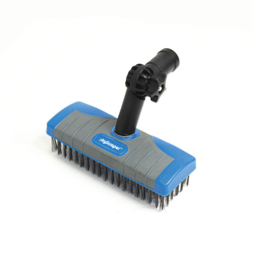 SkyVac SkyScraper brosse métallique pour le nettoyage des tuiles avec adaptateur angulaire EU et connecteur universel
