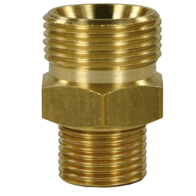 M22x1.5 AG : 3/8 "AG mating nipple brass
