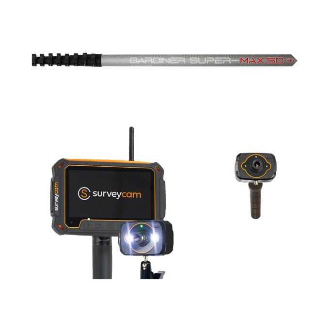 Professionele inspectieset voor industrie en hallen incl. 15 meter carbon telescoopstang