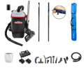 GEVAARLIJKE STOFFEN - SkyVac-rugzakstofzuigerset voor binnenreiniging, 8,5 m, incl. accu