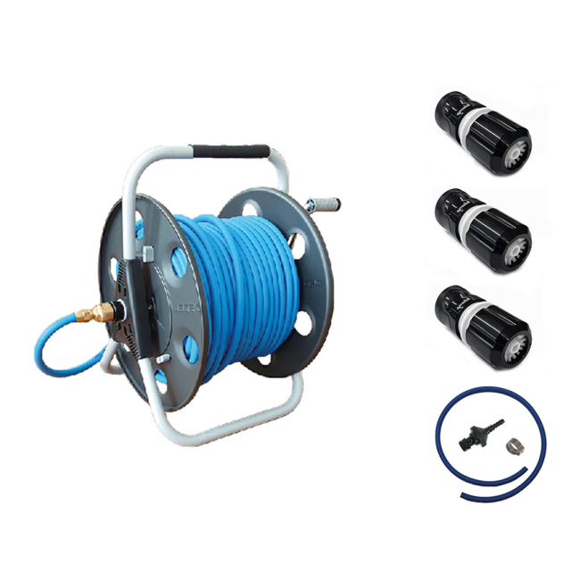 Kit professionnel dévidoir métallique 50m 3/8