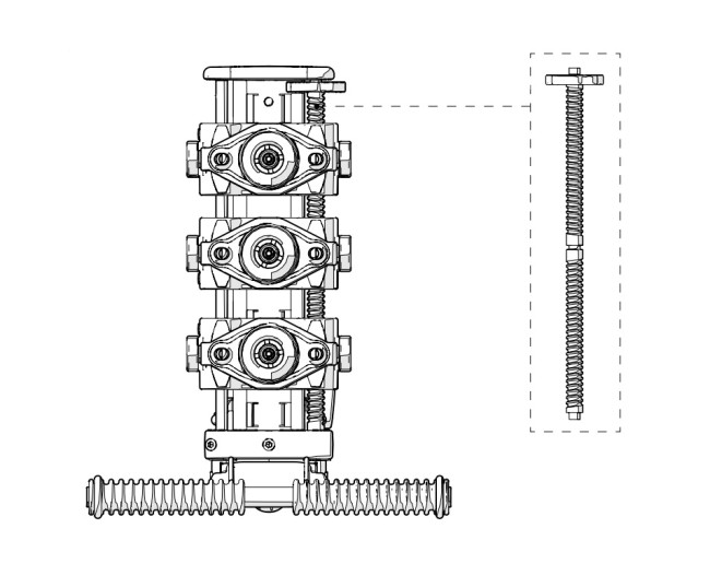 Lamellenreiniger LR-180-GTR Gewindestange