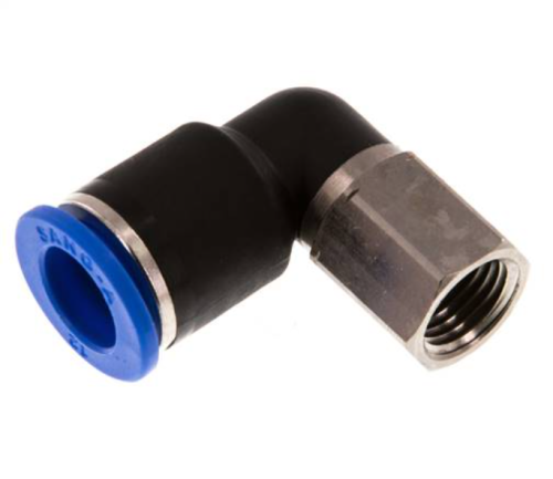 OSMOBIL Angled push-in connector, female G 1/4" - 12 mm