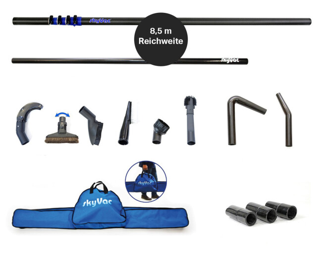 SkyVac Kit de tiges daspiration télescopiques pour le nettoyage intérieur 8,5 m
