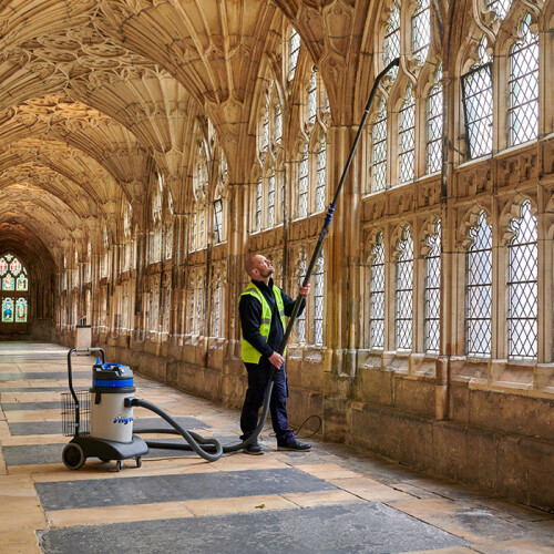 SkyVac telescopic suction rod set for interior cleaning...