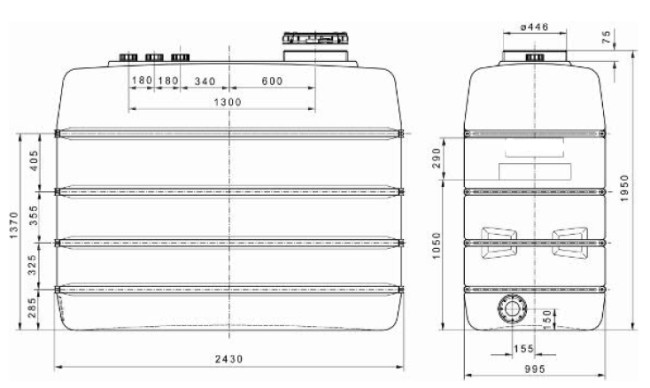 4000 Liter Lagertank für Reinwasser