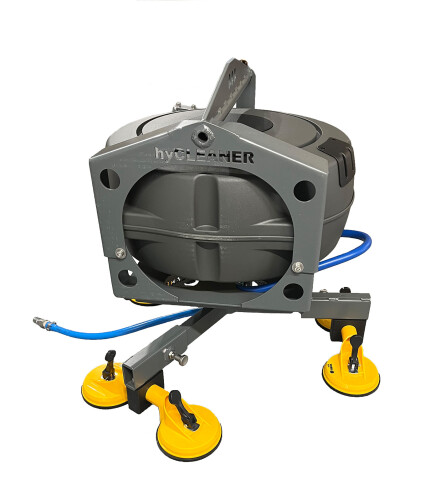 hyCLEANER solarROBOT hose reel 25 m with double suction disk
