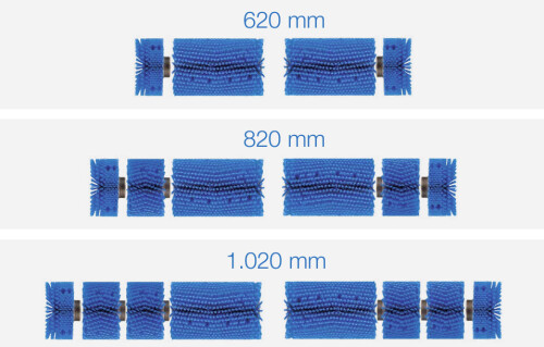 SOLA-TECS C replacement brush V-shape 160 mm