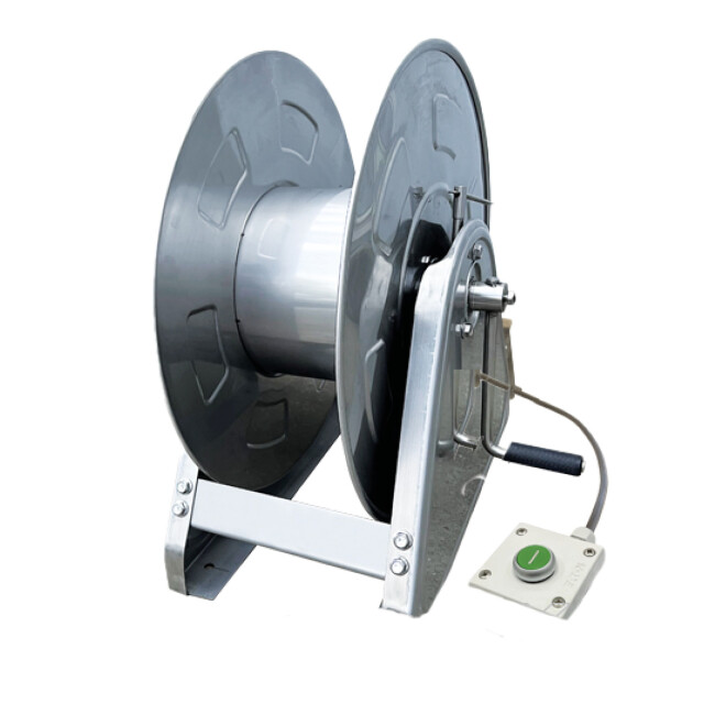 OSMOWORKS Dérouleur de tuyau en acier inoxydable en saillie, électrique
