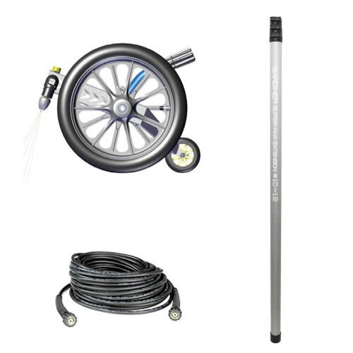 Flechtenentferner-Set für PV-Anlagen mit ca. 6 Meter...