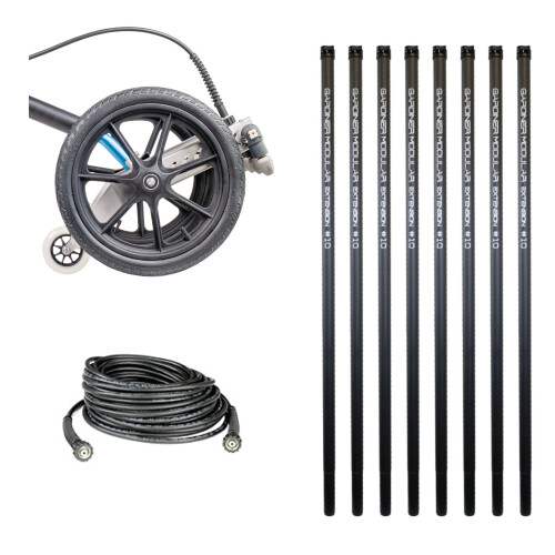 Lichen remover set for PV systems with approx. 12 meter...