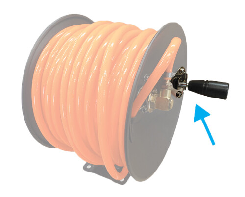 OSMOWORKS Set de poignées pour dévidoir de tuyau en saillie en métal