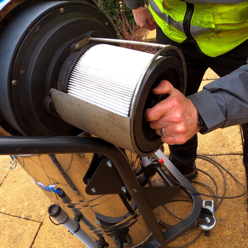 SkyVac filter protection cartridge for professional set for gutter cleaning