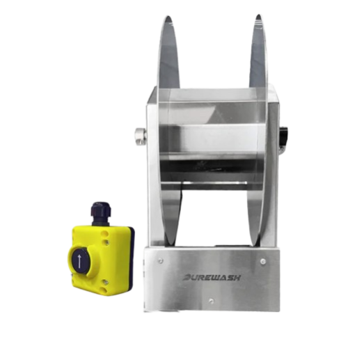 Purewash electric hose reel stainless steel