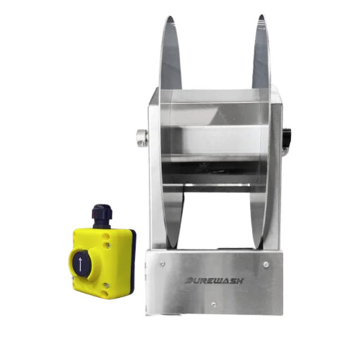 Purewash elektrischer Schlauchaufroller Edelstahl