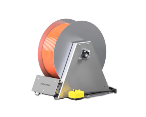 Purewash elektrischer Schlauchaufroller Edelstahl mit 100 m Safety First Wasserschlauch