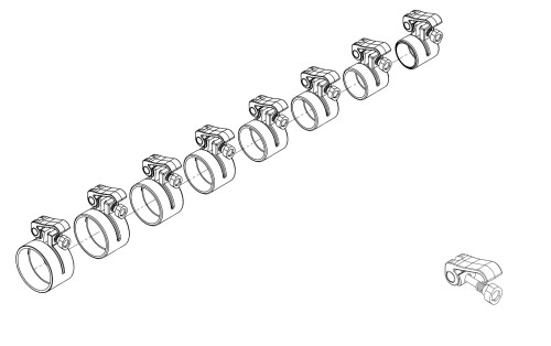 Collier de serrage pour lance télescopique...