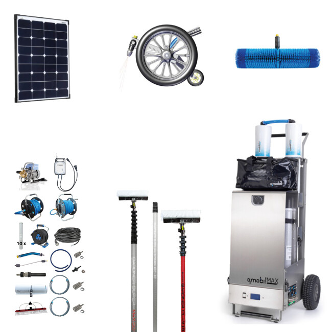Kit professionnel XXL pour le nettoyage solaire avec élimination des lichens et OSMOBIL MAX