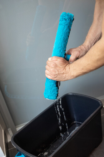 MOERMAN professional bucket black with turquoise handle 22L