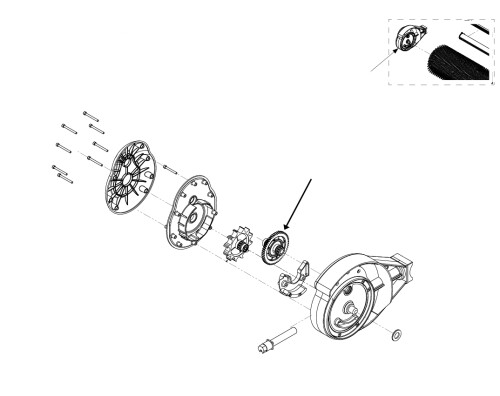 SOLA-TECS W transmission pulley incl. deep groove ball...