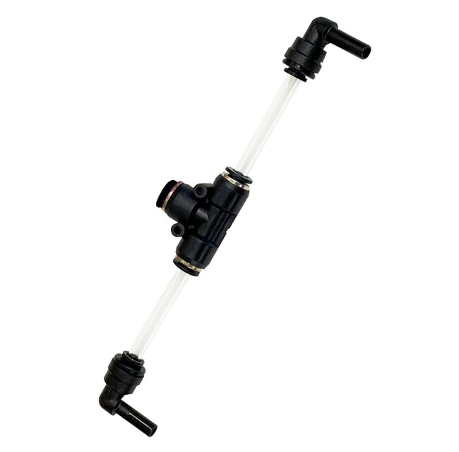 GARDINER T-Push-Fit 90 Grad Winkel für 2 Düsen inkl. Düsenschlauch