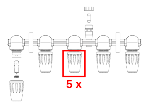 Ersatz-Rotordüse 5er Pack für Flechtenentferner...