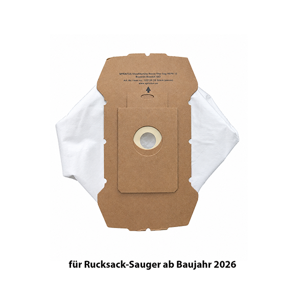 BoostiX Staubsaugerbeutel für SkyVac Rucksack-Sauger-Set 10 Stk ab 2026